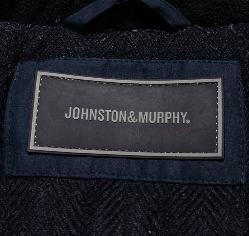 Johnston & Murphy Jacket Men's Small Double-Layer Quilt Lined Blue Insulated