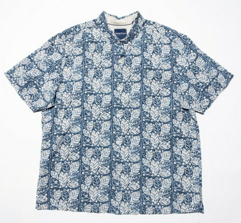 Tommy Bahama Limited Edition Hawaiian Shirt XL Men's Silk Floral Blue Aloha