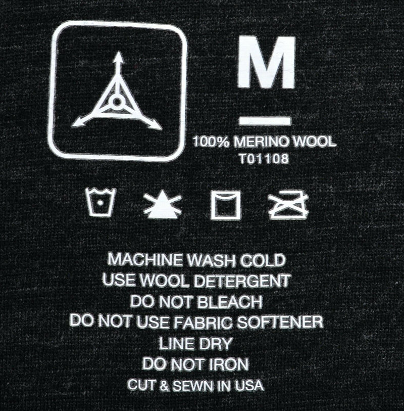 Triple Aught Design TAD Women's Medium 100% Merino Wool Snap-Front Gray Shirt