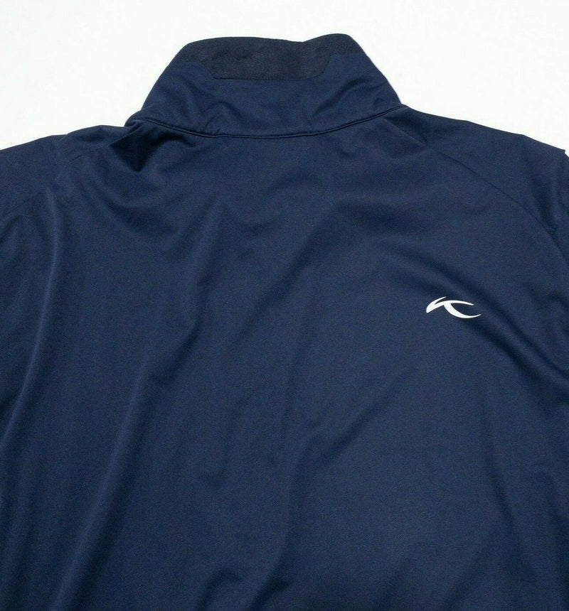 KJUS Dorian Jacket Men's Medium/50 Navy Blue Golf Full Zip Lightweight Wicking