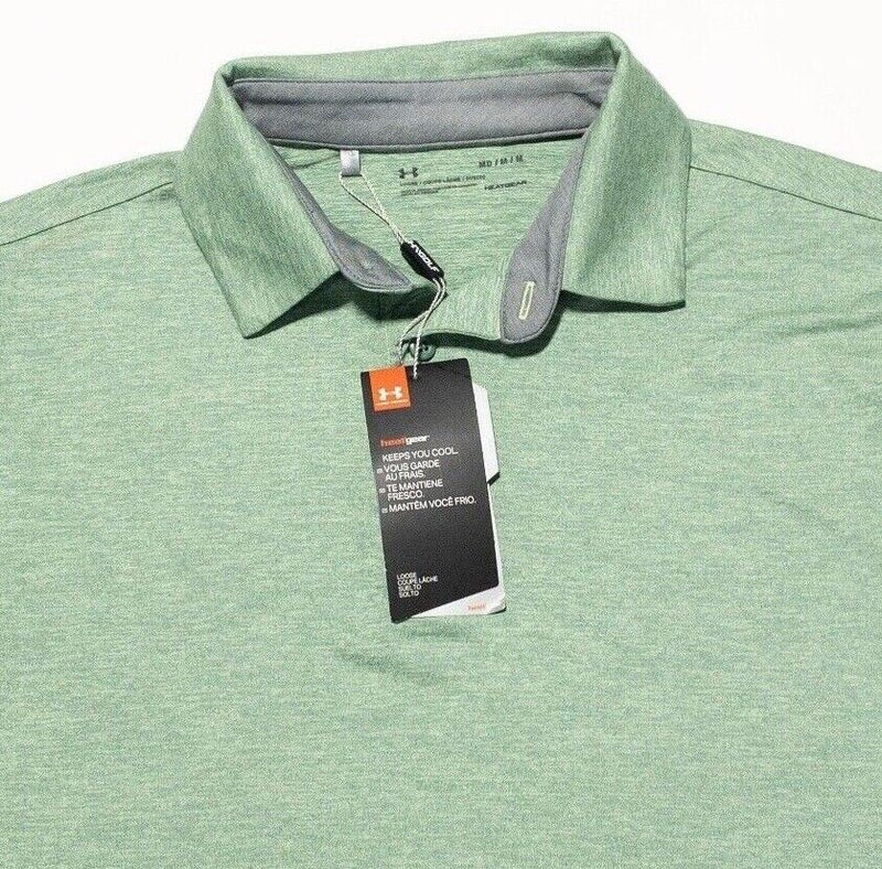 Under Armour Polo Medium Loose Men's HeatGear UA Golf Shirt Wicking Green New