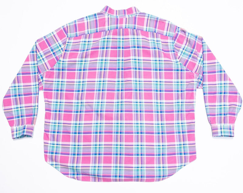 Polo Ralph Lauren 3XB Shirt Men's Big & Tall Pink Plaid Button-Down 3XL Big