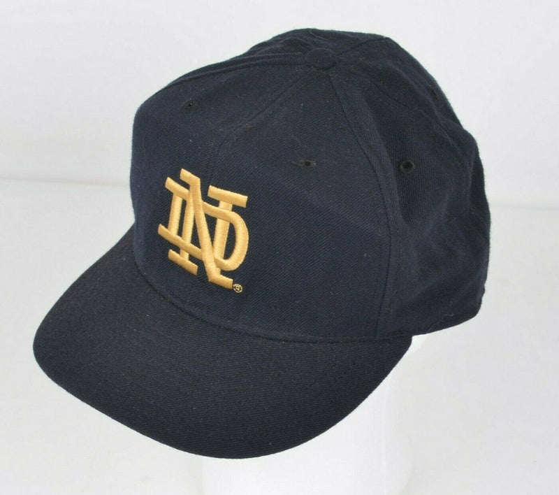 Vtg Notre Dame Men's Sz 7 3/4 Hat New Era 5950 100% Wool Navy Blue Fitted Hat