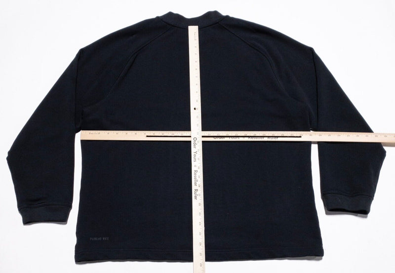 Public Rec Sweater Men's 2XL Pullover 1/4 Zip Pima Cotton Blend Black Soft
