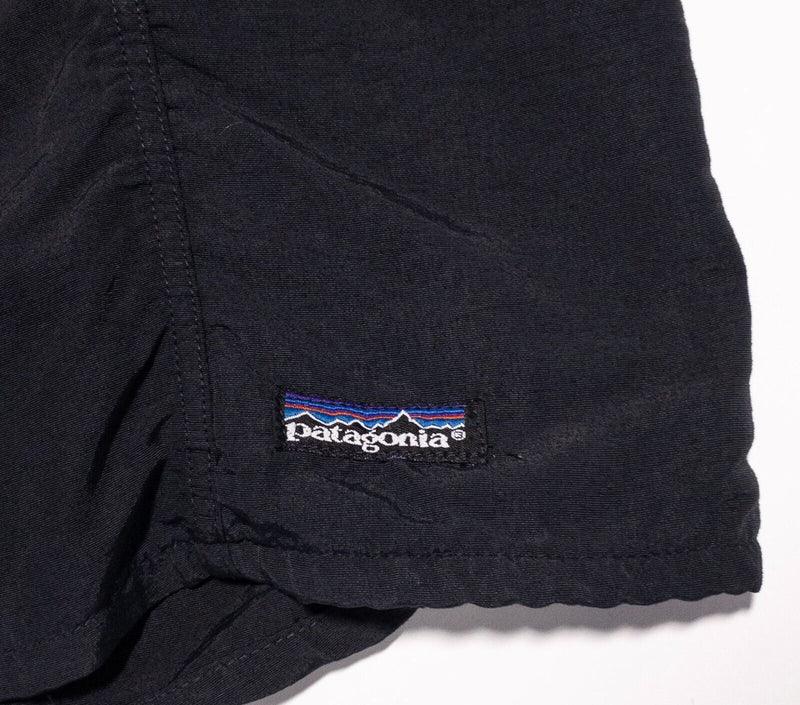 Vintage Patagonia Baggies Large Men's 90s USA Black Belted Lined Swim Trunks
