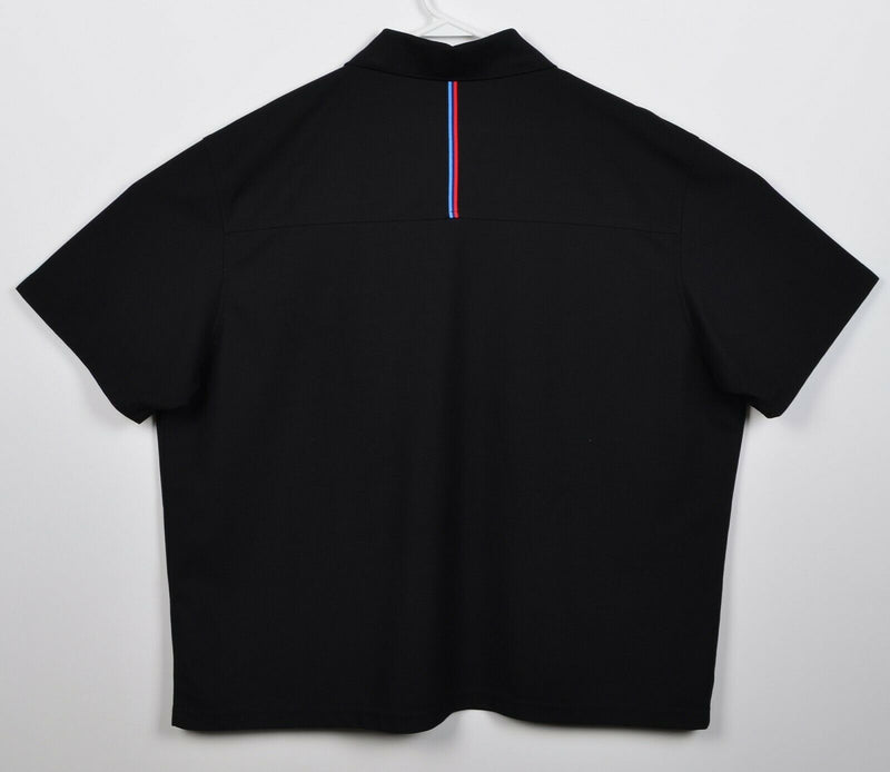 BMW M Series Men's 2XL Solid Black M3 Logo Short Sleeve Wicking Polo Shirt