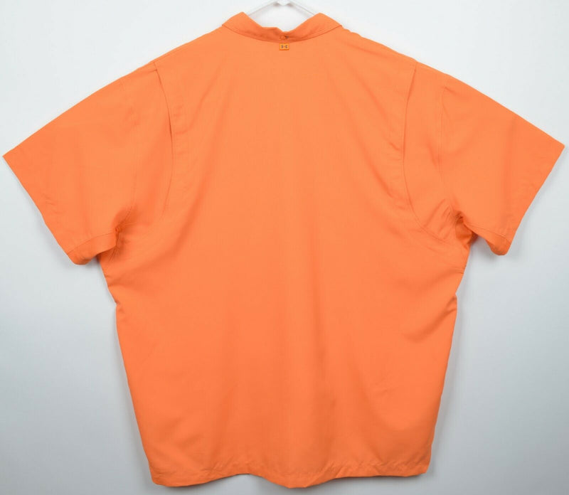 Under Armour Men's 3XL Loose HeatGear Vented Solid Orange Outdoor Fishing Shirt