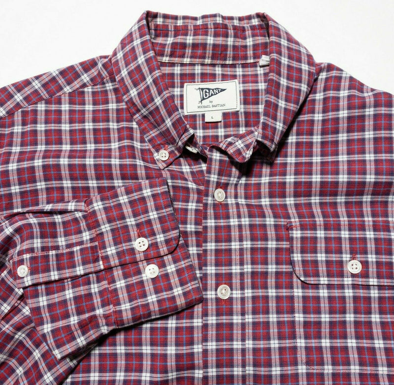 GANT by Michael Bastian Red Plaid Long Sleeve Button-Down Shirt Men's Large