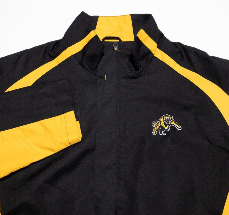 Hamilton Tiger Cats Jacket Men's 2XL Reebok CFL Football Black Gold Full Zip