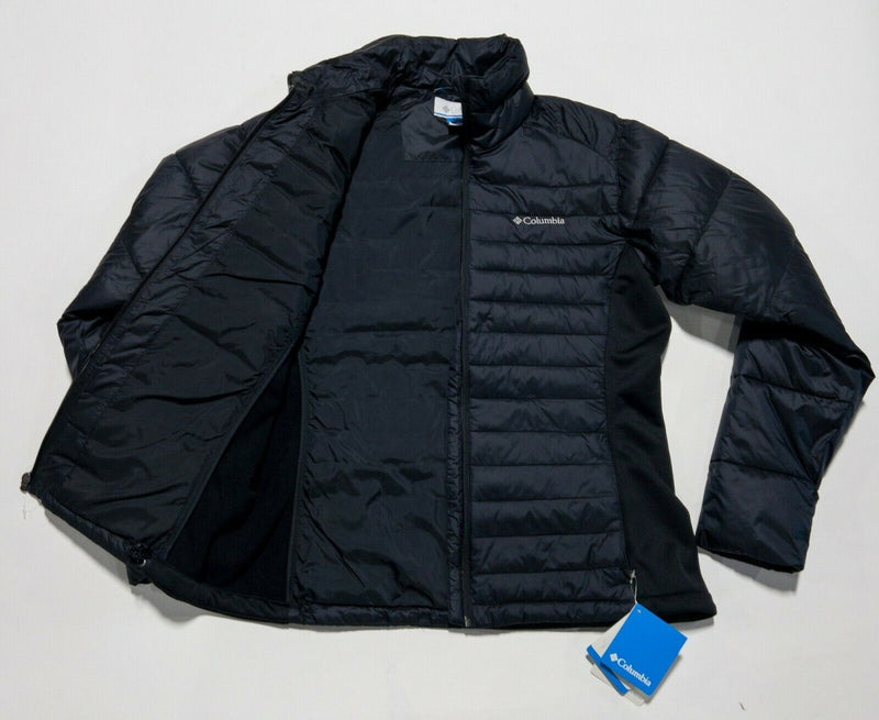 Columbia Women's Medium Powder Pillow Hybrid Solid Black Full Zip Puffer Jacket