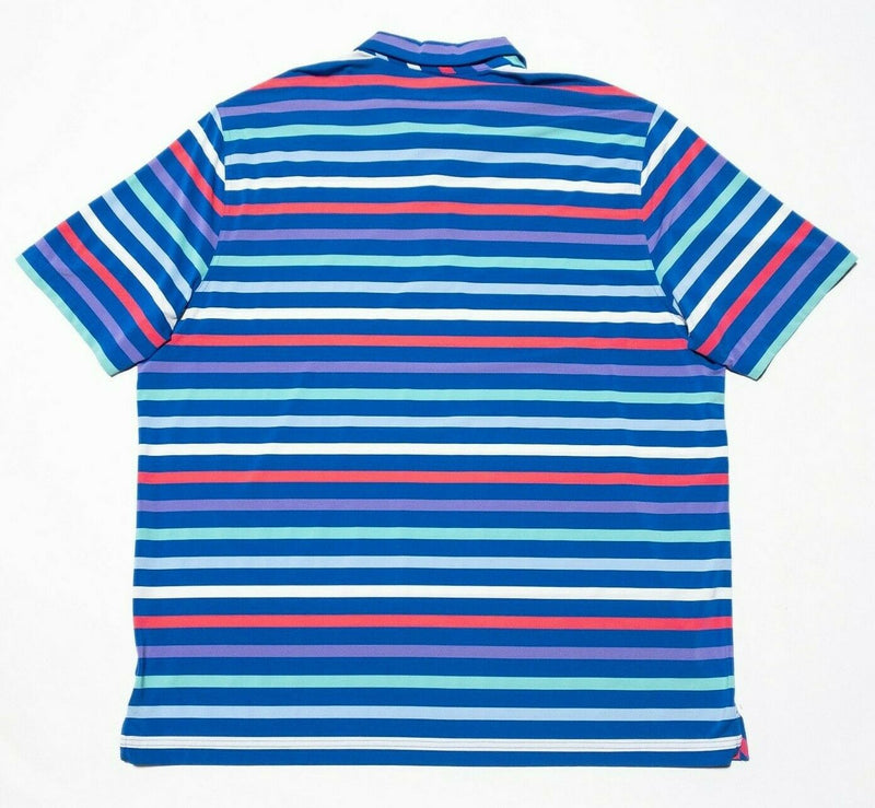 Vineyard Vines XXL Polo Men's Dewey Stripe Performance Golf Colorful Striped 2XL