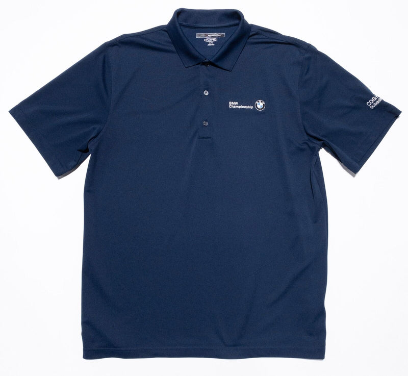 BMW Championship Polo Shirt Men's XL Golf Wicking Greg Norman Navy Blue PlayDry
