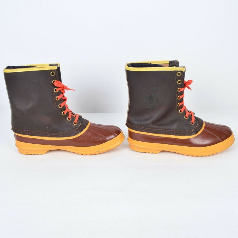 Sorel Kaufman Men's 11 Arctic Pac II Brown Leather Rubber Vintage Duck Boots
