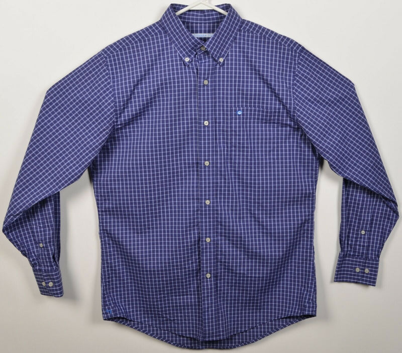 Southern Tide Men Medium Purple Check Skipjack Cotton Elastane Button-Down Shirt