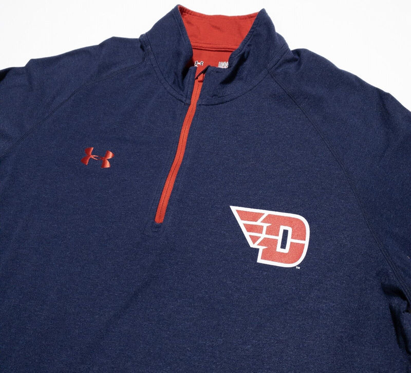 Dayton Flyers 1/4 Zip Men's Large Loose Under Armour Pullover Blue College NCAA