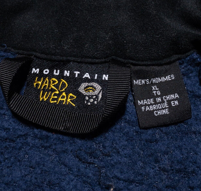 Mountain Hardwear Monkey Fleece Jacket Men's XL Pullover Half-Zip Blue Deep Pile