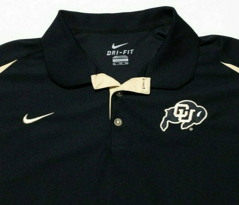 Colorado Buffaloes Nike 2XL Polo Shirt Dri-Fit Golf Wicking Short Sleeve Men's