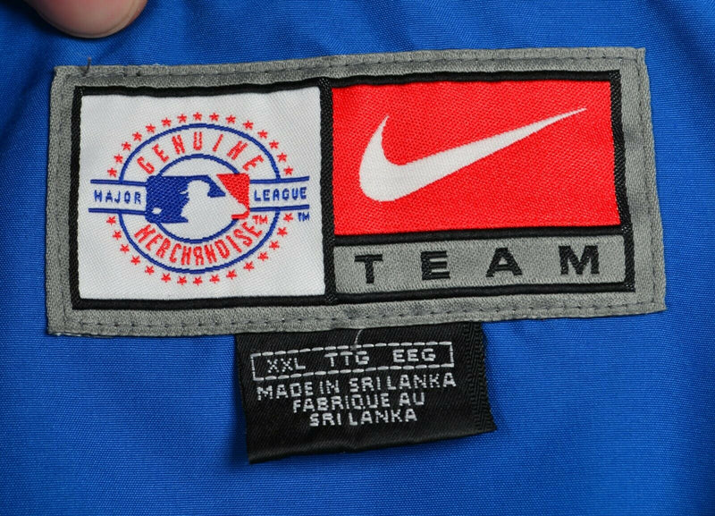 Chicago Cubs Men's 2XL Nike Team Center Swoosh Blue V-Neck Windbreaker Jacket