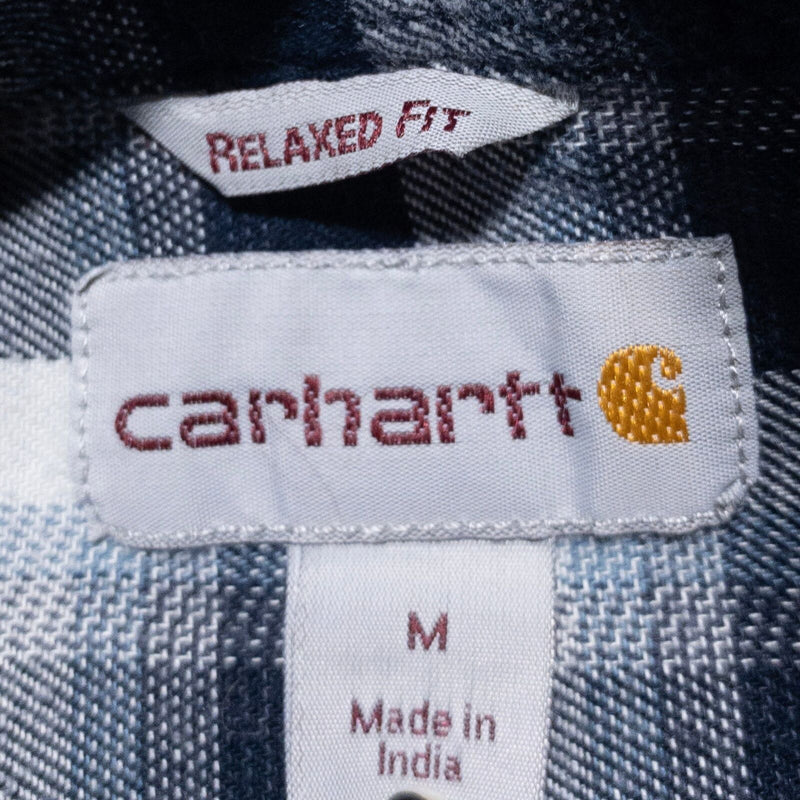 Carhartt Shirt Men's Medium Rugged Flex Hamilton Long Sleeve Blue Plaid Check