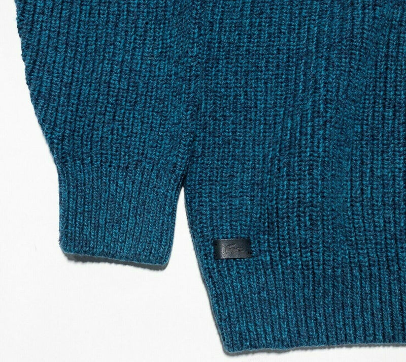Lacoste Sweater Men's 4 (Medium) Cotton Cashmere Blend Teal Blue France Knit