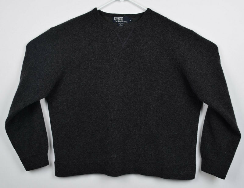 Vintage Polo Ralph Lauren Men's Medium? (Box-y Fit) Wool Gray Charcoal Sweater