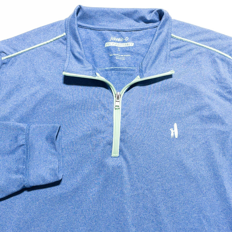 johnnie-O Prep-Formance 1/4 Zip Men's Large Pullover Lammie Wicking Stretch Blue