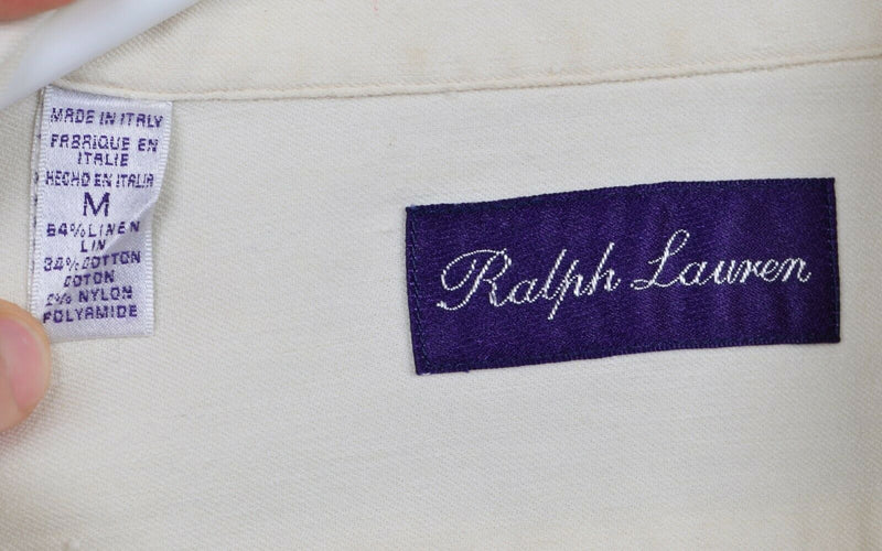 Ralph Lauren Purple Label Men's Sz Medium Linen Blend RLPL Made in Italy Shirt