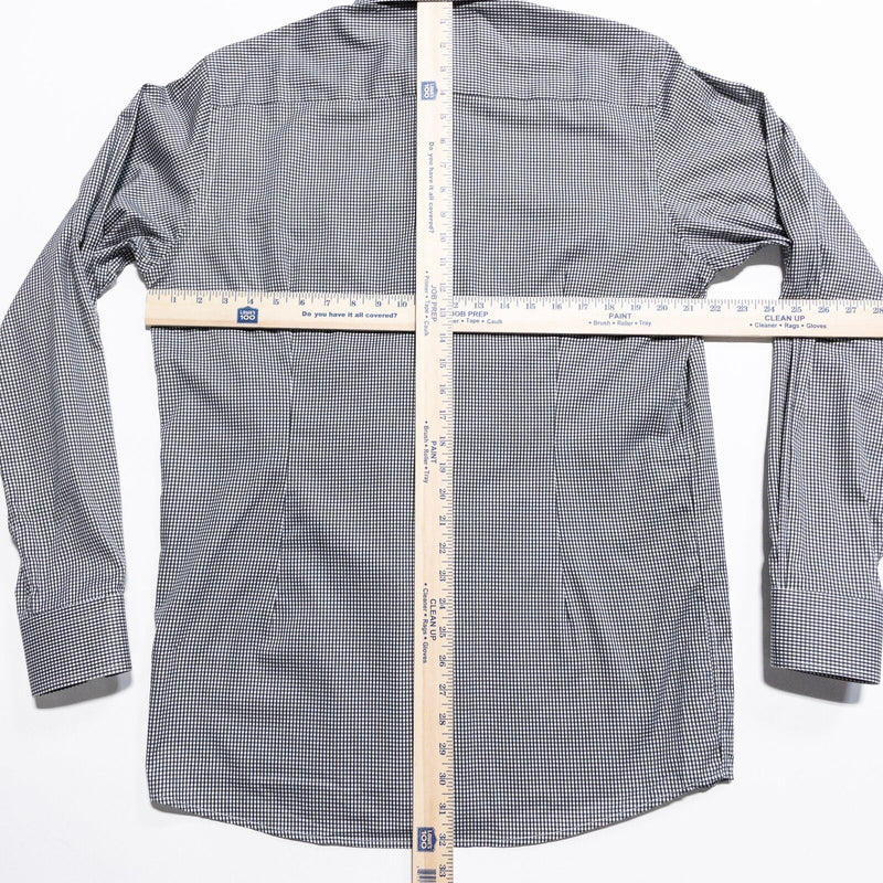 Eton Dress Shirt Men's 16.5 (42) Contemporary Black Check Long Sleeve Classic