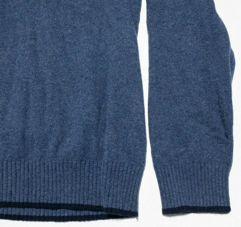 Patagonia Men's Merlow Wool Sweater 1/4 Zip Pullover Blue Wool Blend Men's XL