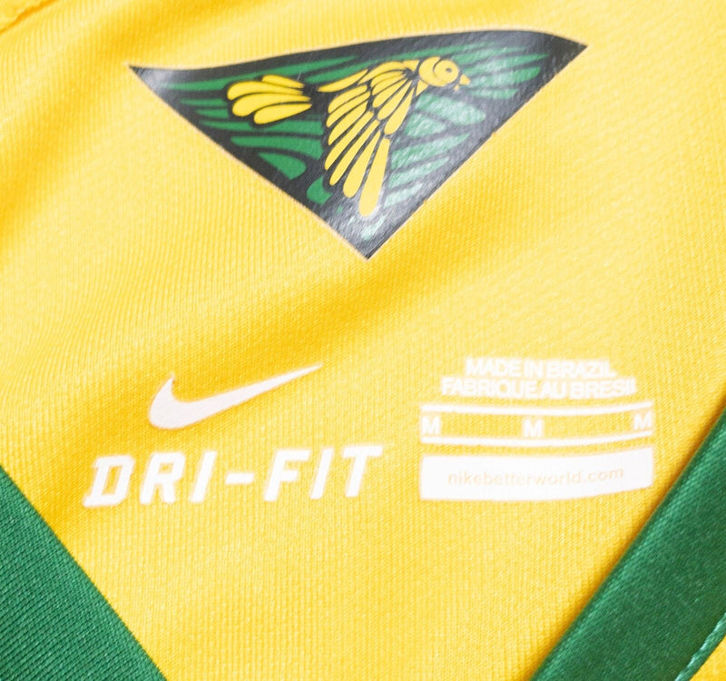 Brazil Nike Jersey 2014 Men's Medium National Team CBF Yellow World Cup Dri-Fit