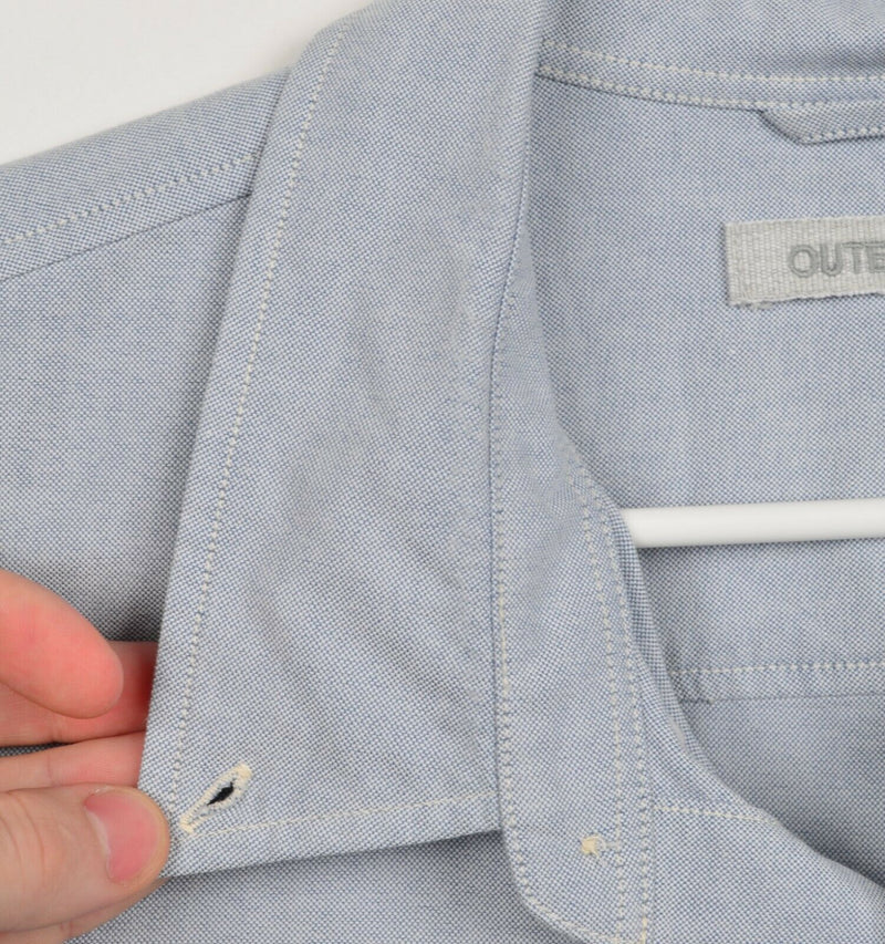 Outerknown Men's Sz XL Light Blue Embroidered Logo Button-Down Shirt