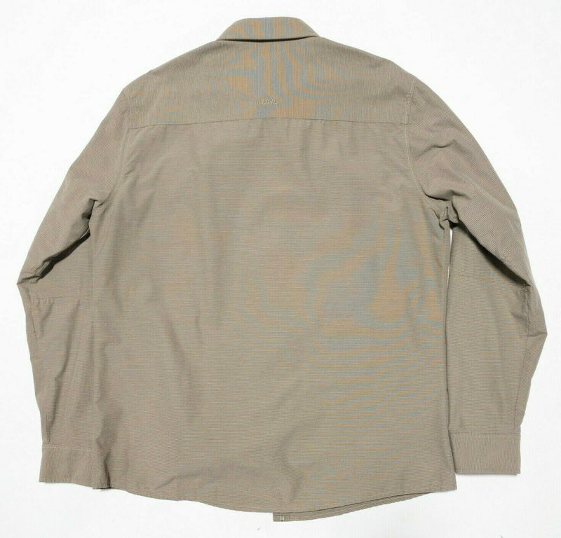 Kuhl Long Sleeve Shirt XL Men's Metal Buttons Beige Outdoor Hiking Casual