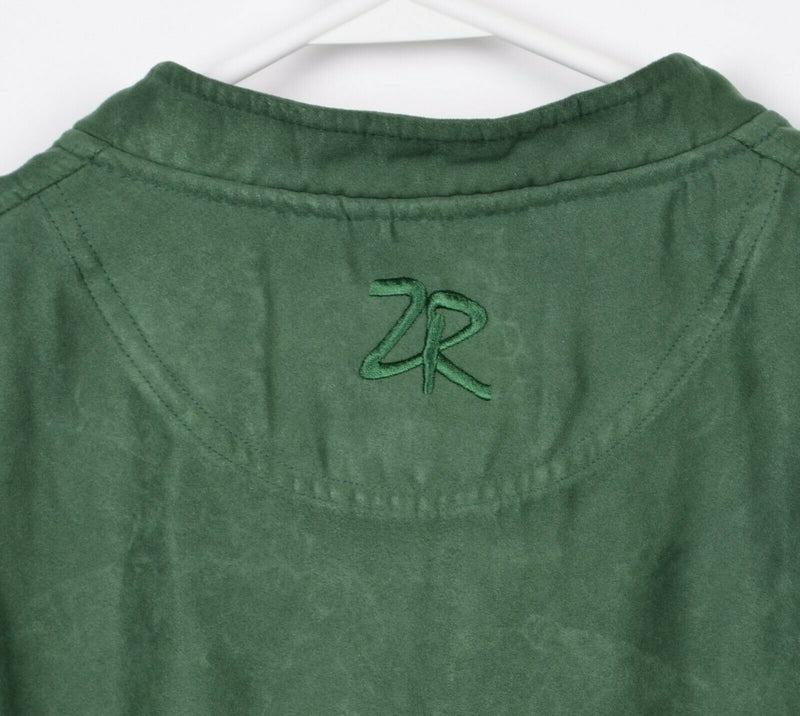 Zero Restriction Men's 2XL Microsuede Green 1/4 Snap Pullover Wind Golf Vest