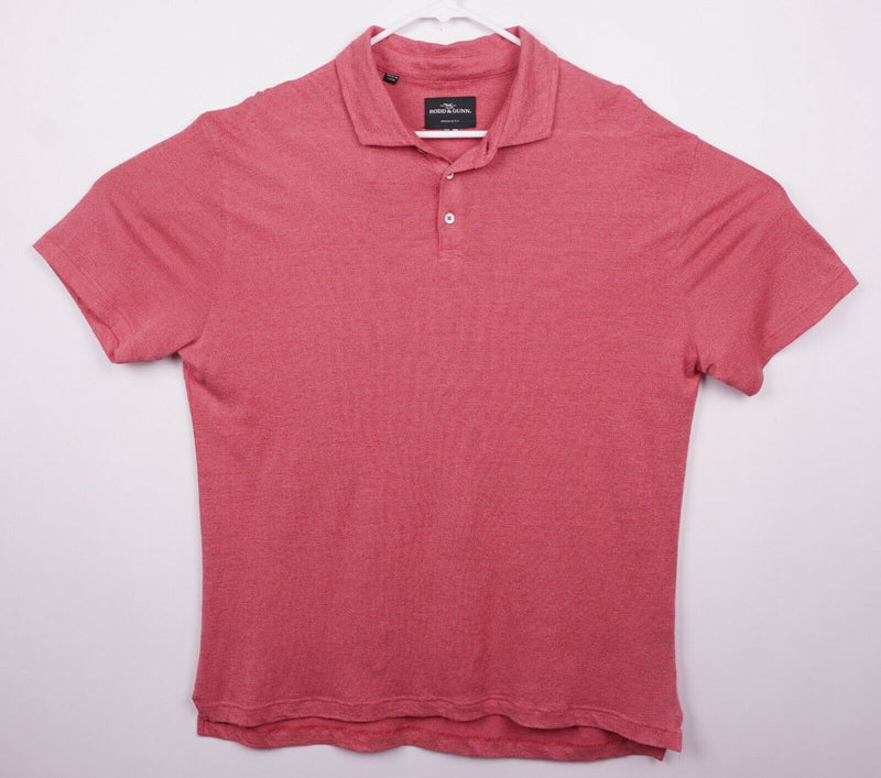 Rodd & Gunn Men's Sz Large Sports Fit Linen Blend Red/Pink Short Polo Shirt