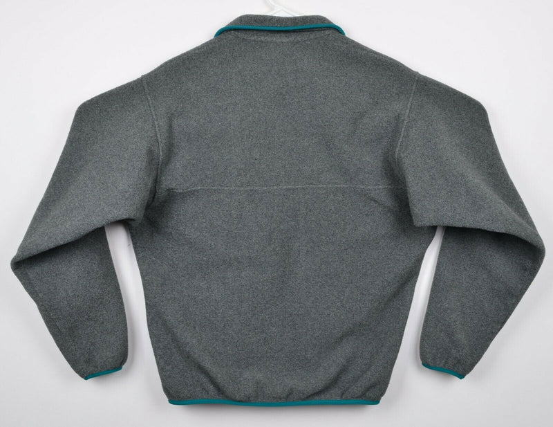 Patagonia Synchilla Men's Medium Snap-T Nickel Teal Gray Fleece Jacket