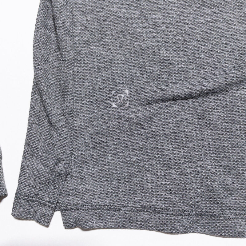 Lululemon Hoodie Men's Fit Small Pullover Lightweight Wicking Gray HOLES