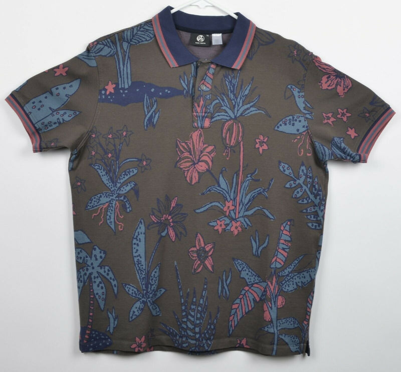 Paul Smith Men's Sz XL? Floral Short Sleeve Polo Shirt