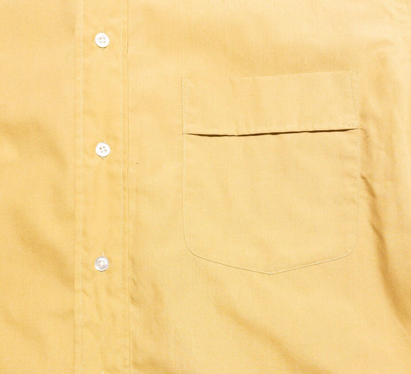 Yves Saint Laurent Vintage Shirt Men's 15-32/33 YSL Dress Shirt Yellow Gold 80s