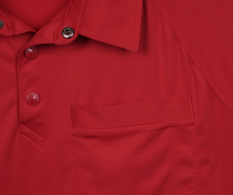 Alaskan Hardgear Men's 3XL Duluth Trading Co. Polygiene Snap Red Polo Shirt