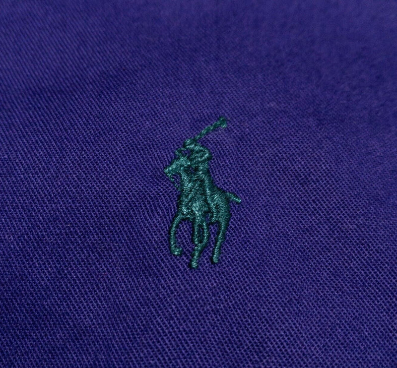 Polo Ralph Lauren Shirt Mens XL Long Sleeve Button-Down Solid Purple Vintage 90s