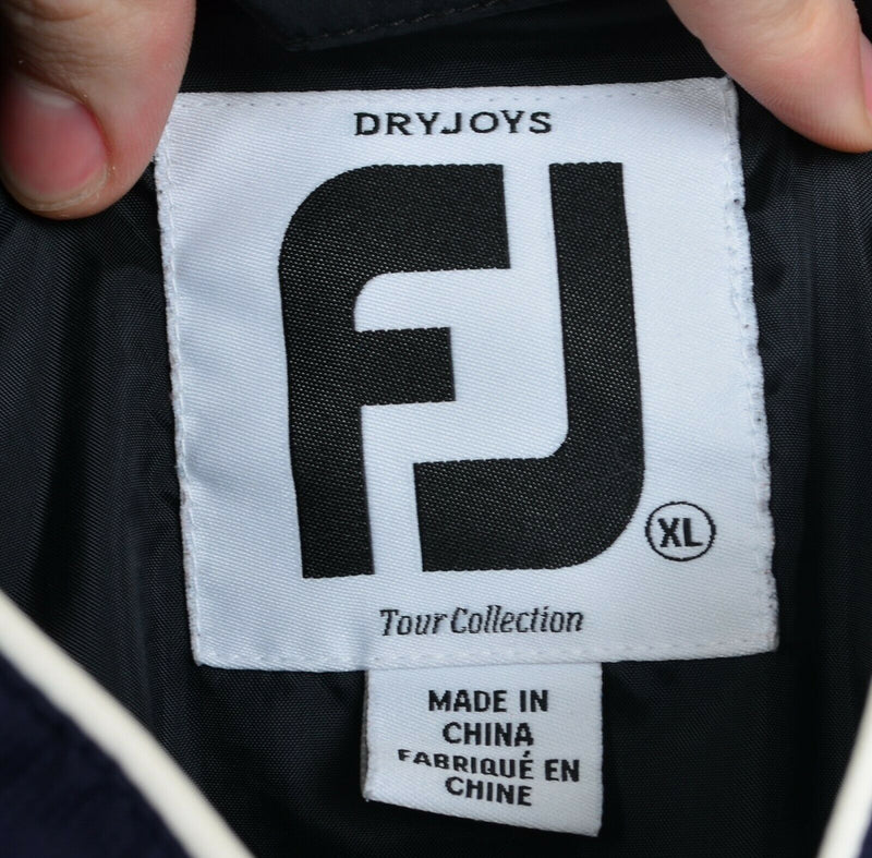 FootJoy Men's XL DryJoys Tour Collection Navy Blue Half Zip Windshirt Jacket