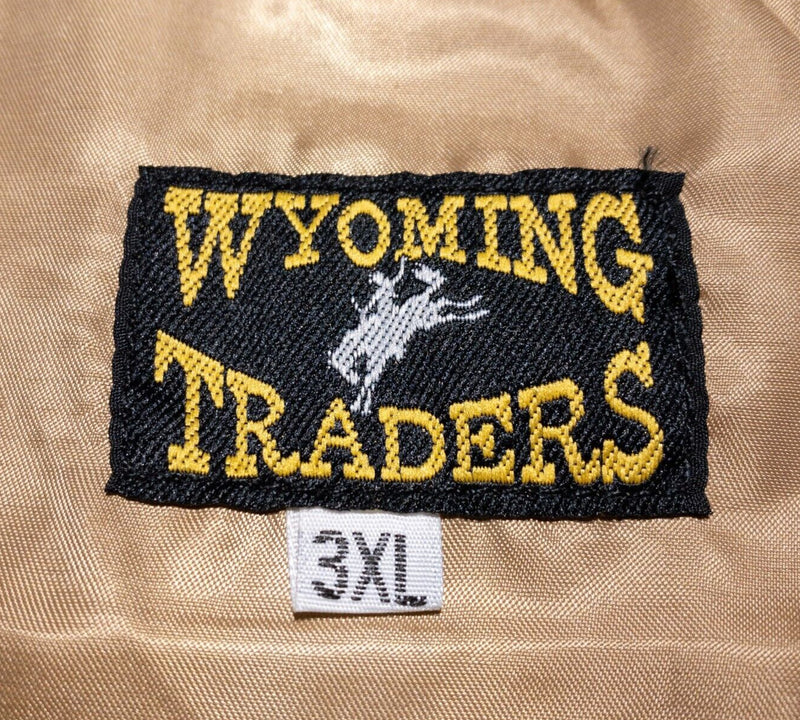 Wyoming Traders Vest Men's 3XL Western Cowboy Bronco Snap-Front Lined Beige