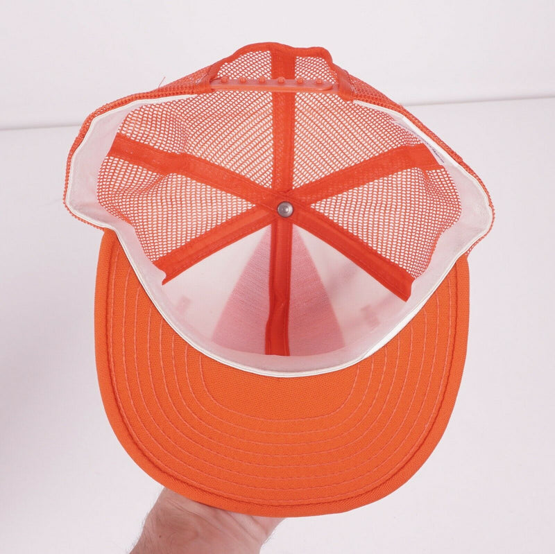 Vtg Tampa Bay Buccaneers Men's Large Orange AJD Lucky Stripe Snapback Mesh Hat