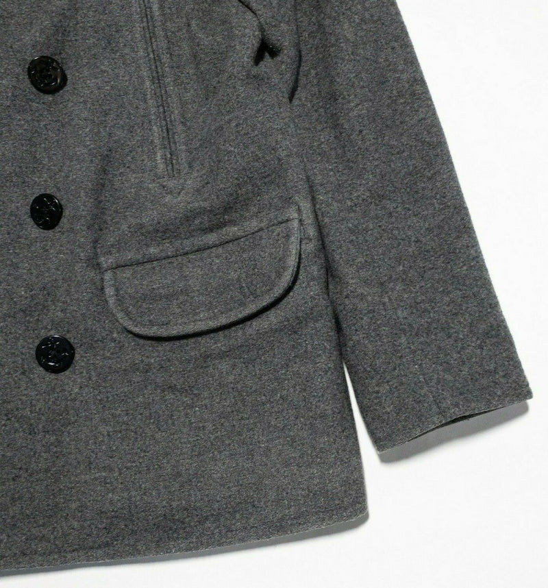 J.Crew Always Dock Naval Peacoat Thinsulate Wool Gray Men's Large