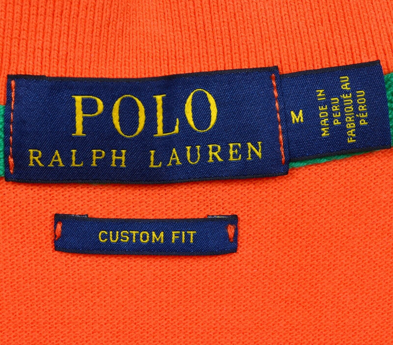 Polo Ralph Lauren Men's Medium Big Pony Embroidered Solid Orange Polo Shirt