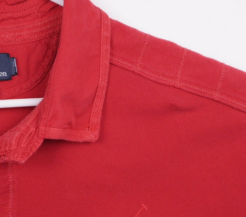 Polo Ralph Lauren Men's Sz 3XL? Big Pony Diagonal Stripe Solid Red Polo Shirt