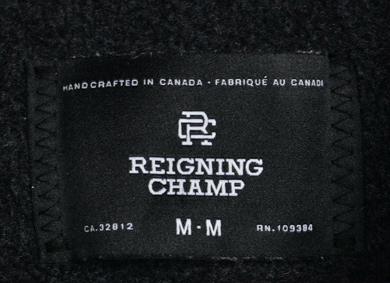 Reigning Champ Men's Medium Fleece Dark Gray Canada Full Zip Hooded Jacket