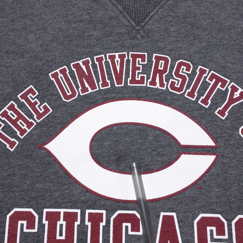 University of Chicago Sweatshirt Men's Medium Under Armour Gray Crewneck College