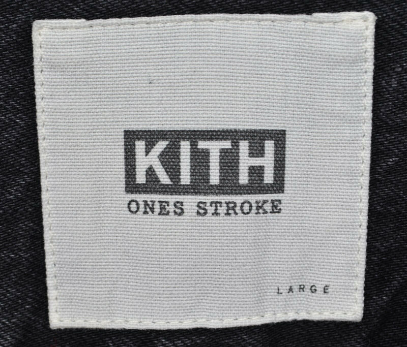 Kith x Ones Stroke Tokyo Men's Large "Ginza" Japanese Selvedge Black Denim Shirt