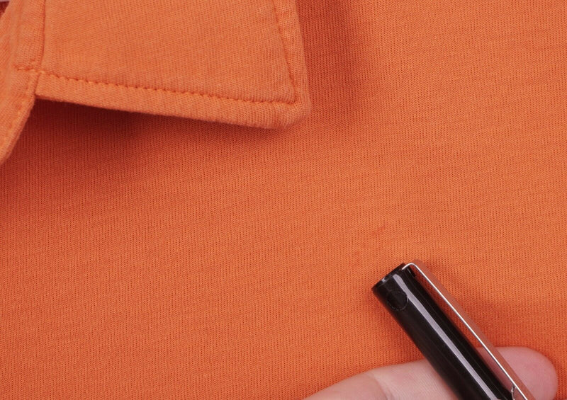 J. Lindeberg Men's Sz 2XL Solid Orange Pockets Golf Casual Polo Shirt